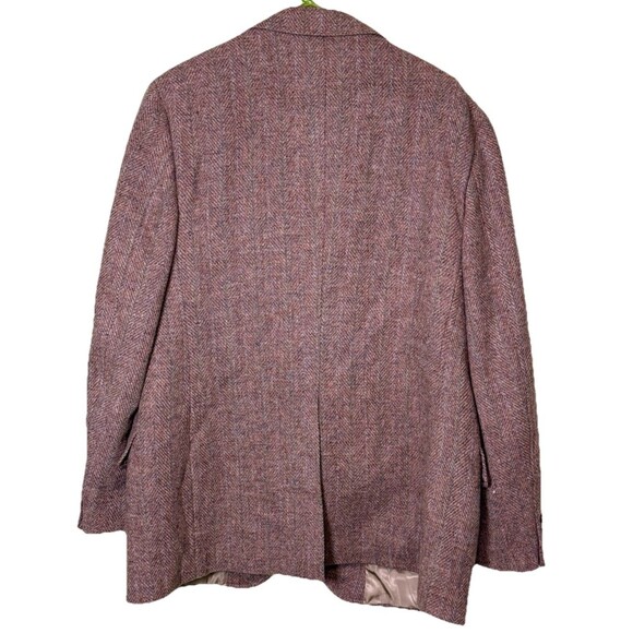 Vtg Polo University By Ralph Lauren Wool Tweed Blazer Herringbone Old Money 44 - Picture 3 of 13